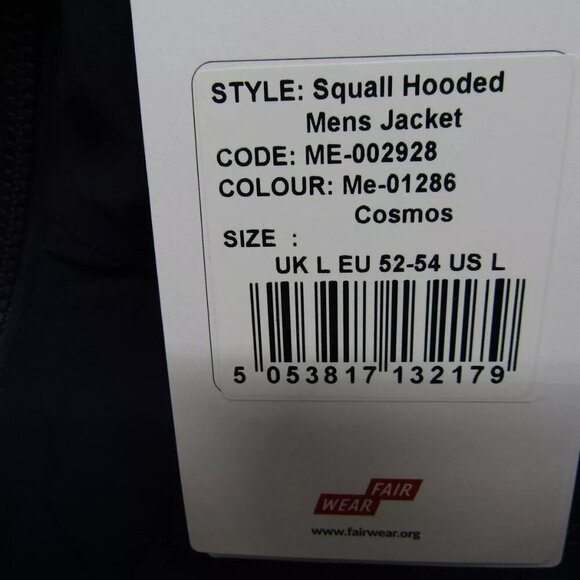 NEW MOUNTAIN EQUIPMENT Mens Squall Hooded Jacket Cosmos Blue Size L - Picture 13 of 13